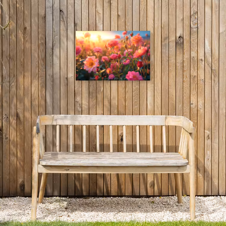 Buiten canvas - Rozenveld in gouden avondlicht — 3