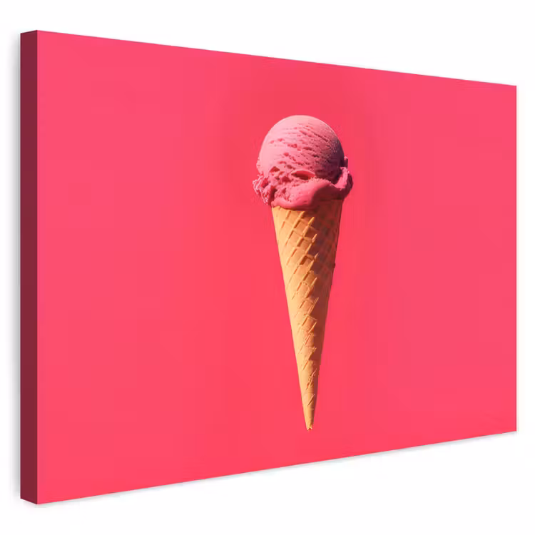 Buiten canvas - Schepijs - Roze - Hoorntje — 1