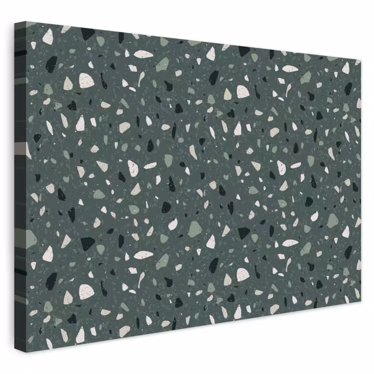 Buiten canvas - Terrazzo - Patroon - Kleurrijk - Groen — 1