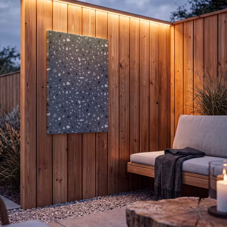 Buiten canvas - Terrazzo - Patroon - Kleurrijk - Groen — 4