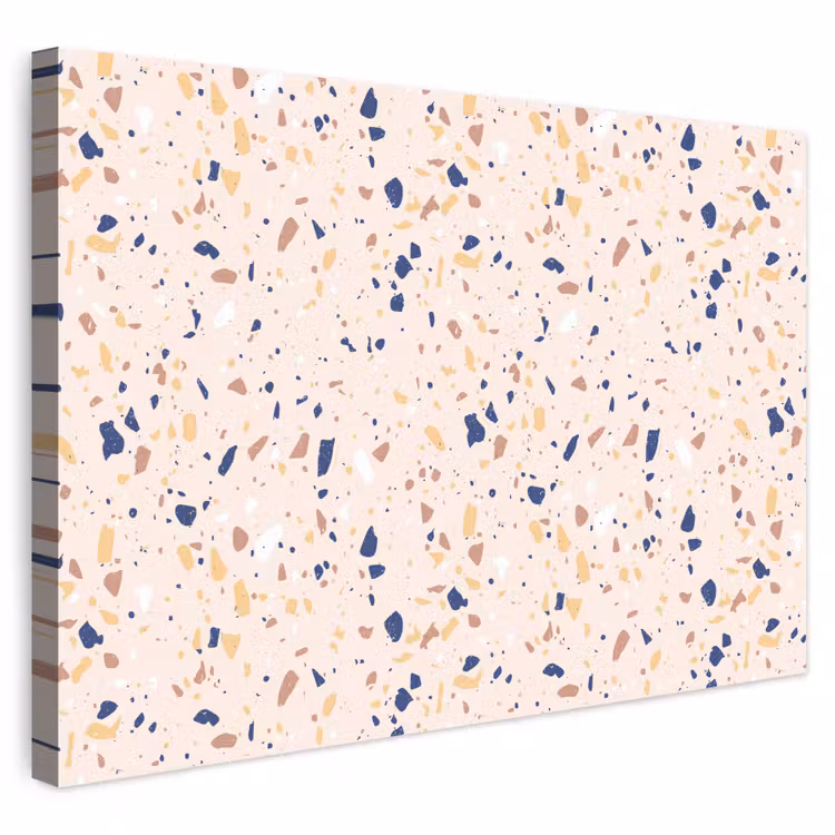Buiten canvas - Terrazzo - Patroon - Kleurrijk - Indigo — 1