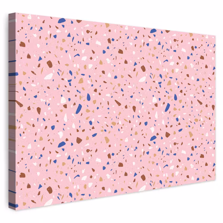 Buiten canvas - Terrazzo - Patroon - Kleurrijk - Roze — 1