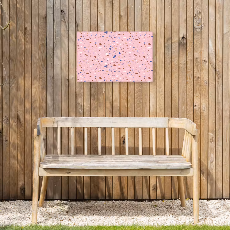 Buiten canvas - Terrazzo - Patroon - Kleurrijk - Roze — 3