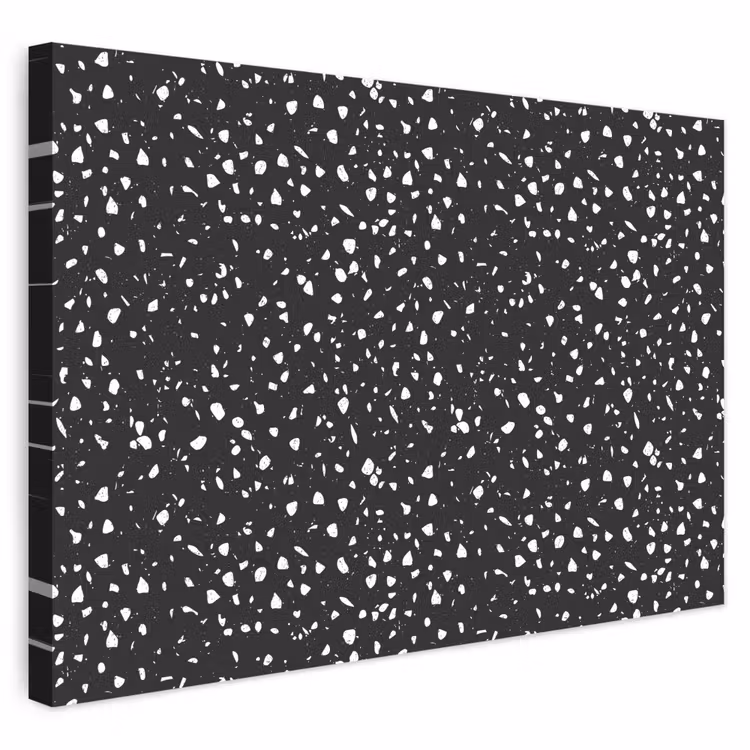 Buiten canvas - Terrazzo - Patroon - Zwart - Wit — 1
