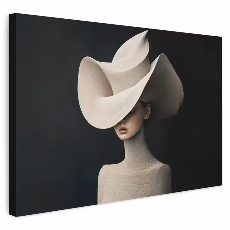 Buiten canvas - Vrouw - Golvende - Hoed — 1