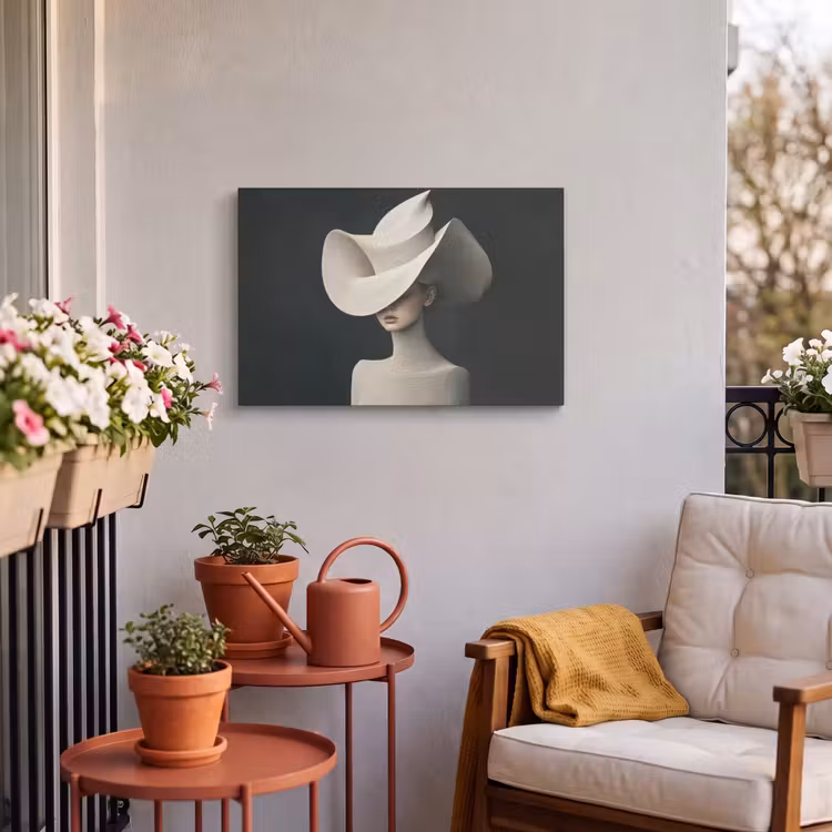 Buiten canvas - Vrouw - Golvende - Hoed — 4