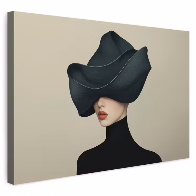 Buiten canvas - Vrouw - Groen - Hoed — 1