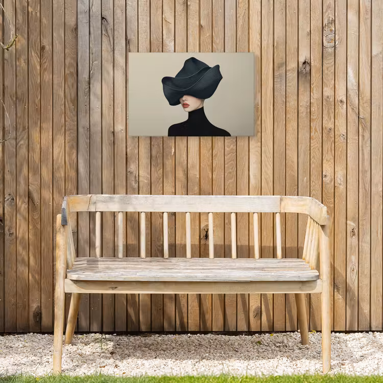 Buiten canvas - Vrouw - Groen - Hoed — 3