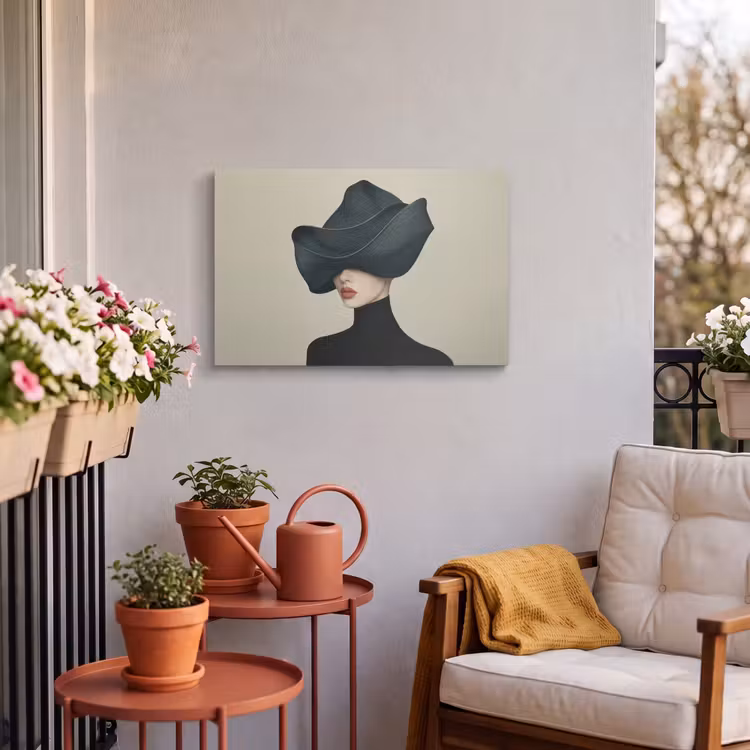 Buiten canvas - Vrouw - Groen - Hoed — 4