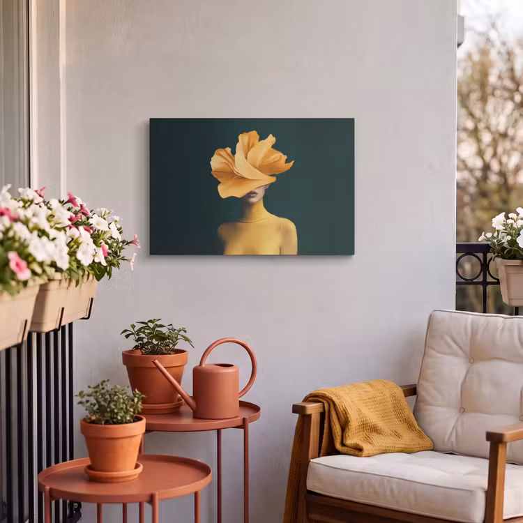 Buiten canvas - Vrouw - Hoed - Geel — 4