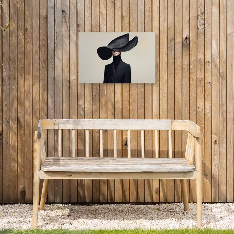Buiten canvas - Zwart - Vrouw - Hoed — 3