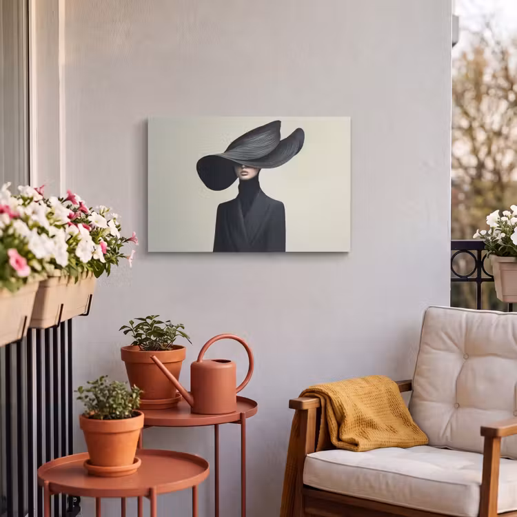 Buiten canvas - Zwart - Vrouw - Hoed — 4