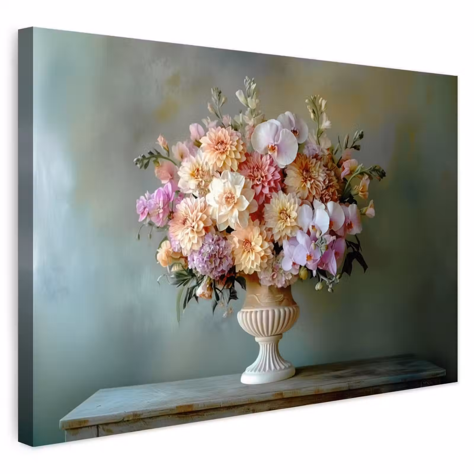 Buiten canvas - Orchidee - Boeket - Vaas - Bloemen — 1