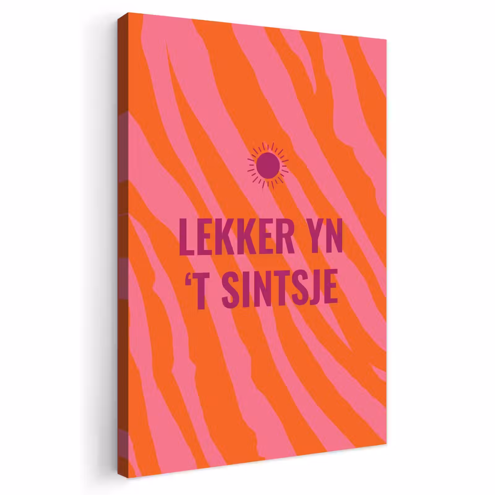 Buiten canvas - Quote - Zomer - Roze — 1