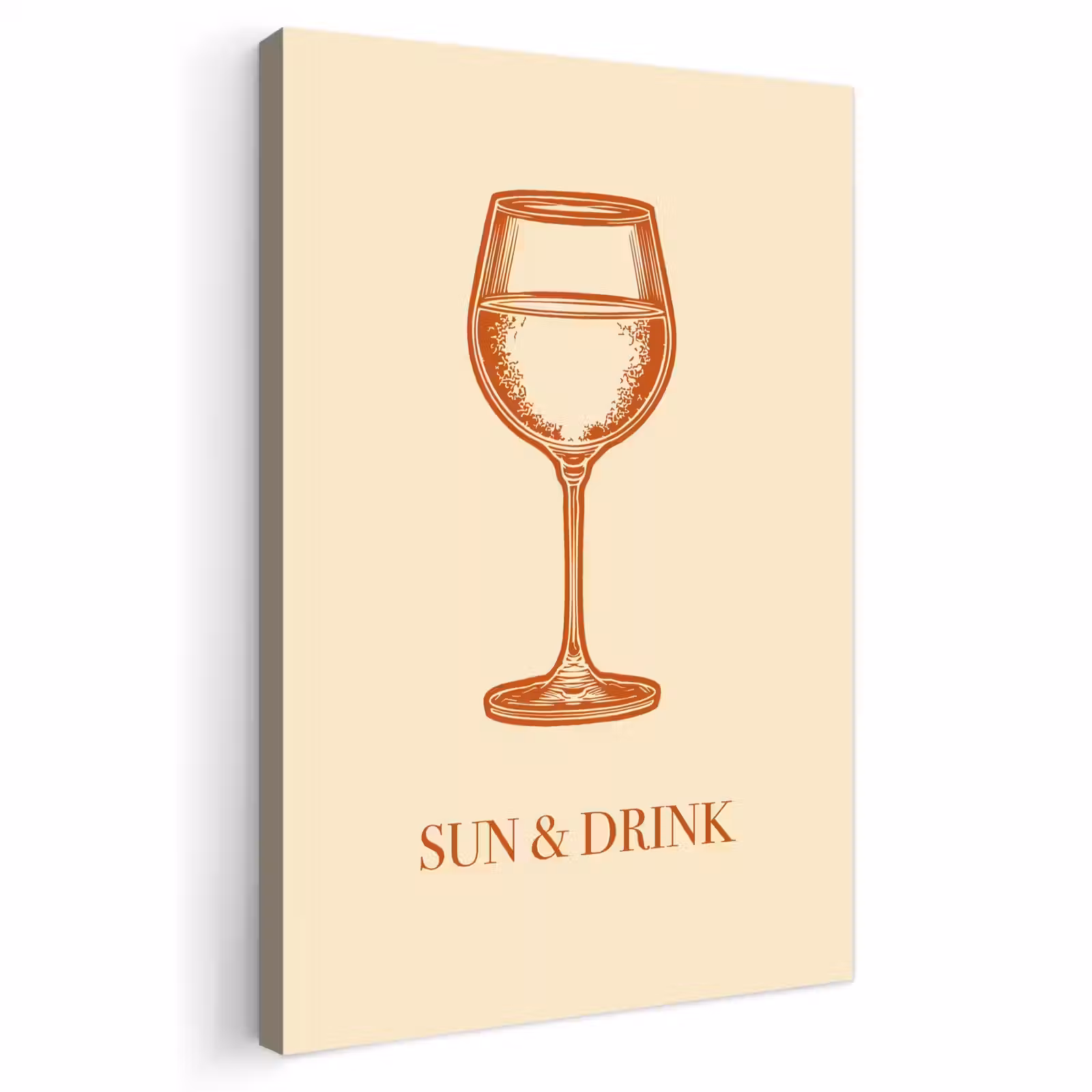 Buiten canvas - Wijn - Zomer - Quote - Oranje — 1