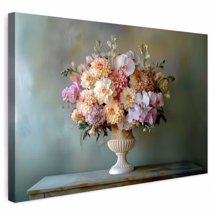 Buiten canvas - Orchidee - Boeket - Vaas - Bloemen — 1