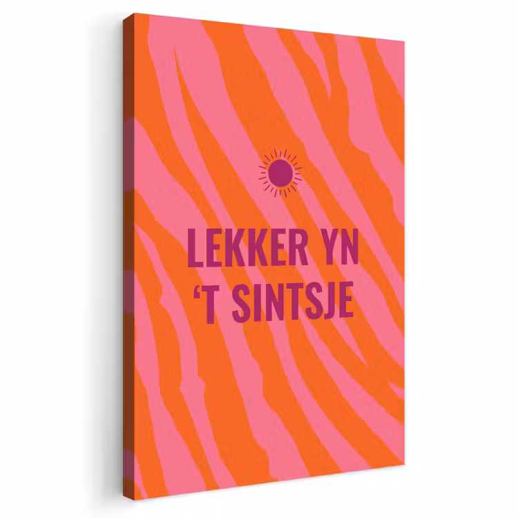 Buiten canvas - Quote - Zomer - Roze — 1
