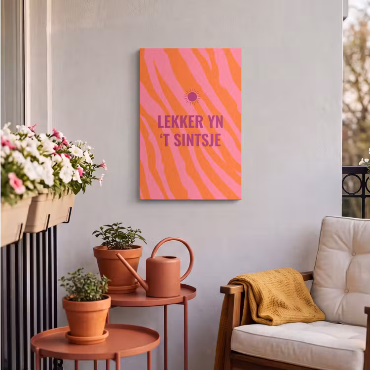 Buiten canvas - Quote - Zomer - Roze — 4