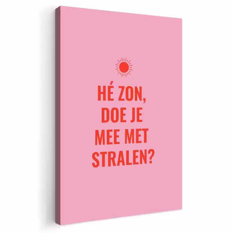 Buiten canvas - Roze - Zon - Quote — 1