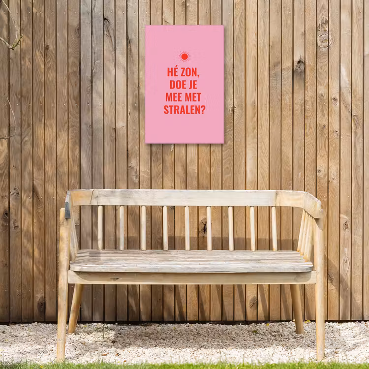 Buiten canvas - Roze - Zon - Quote — 3