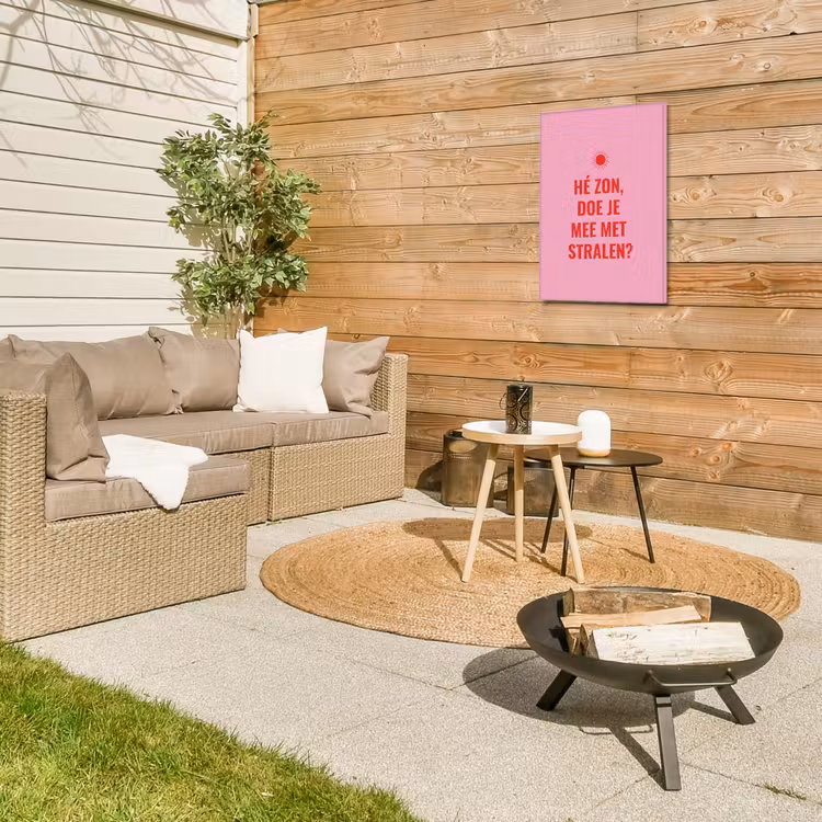 Buiten canvas - Roze - Zon - Quote — 5