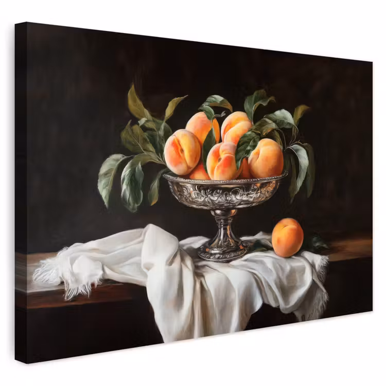 Buiten canvas - Stilleven - Perziken - Vintage — 1