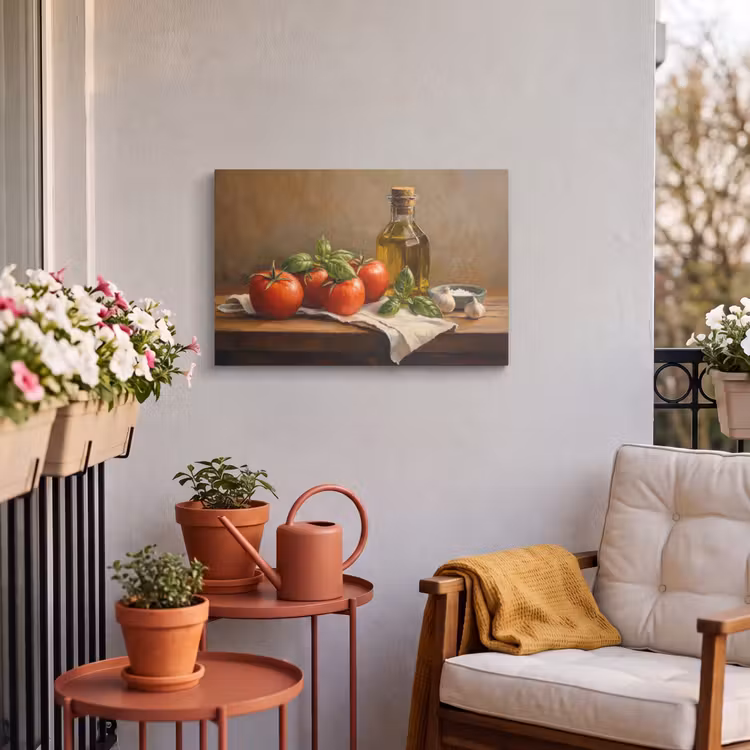 Buiten canvas - Tomaten - Olijfolie - Stilleven — 4