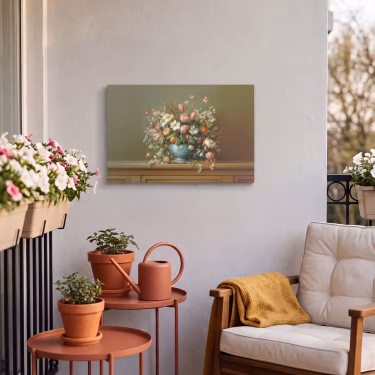 Buiten canvas - Vaas - Pastel - Kleuren - Bloemen — 4