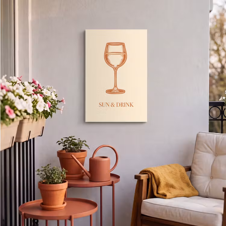 Buiten canvas - Wijn - Zomer - Quote - Oranje — 4