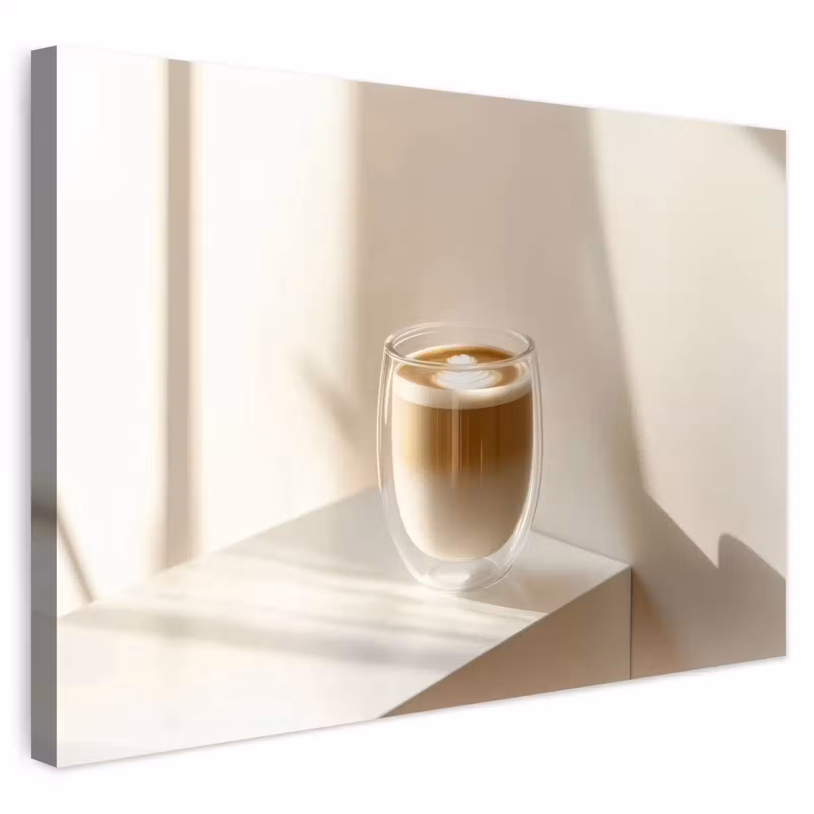 Buiten canvas - Mok - Latte - Minimalistisch - Schaduw — 1