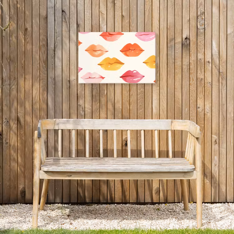 Buiten canvas - Lippen - Kleurrijk - Glanzend — 3