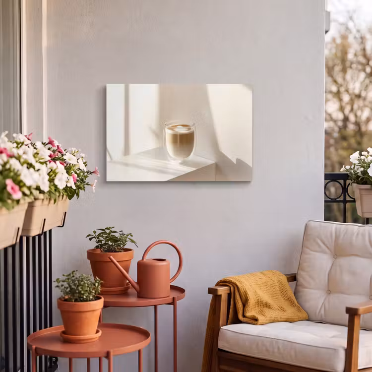 Buiten canvas - Mok - Latte - Minimalistisch - Schaduw — 4
