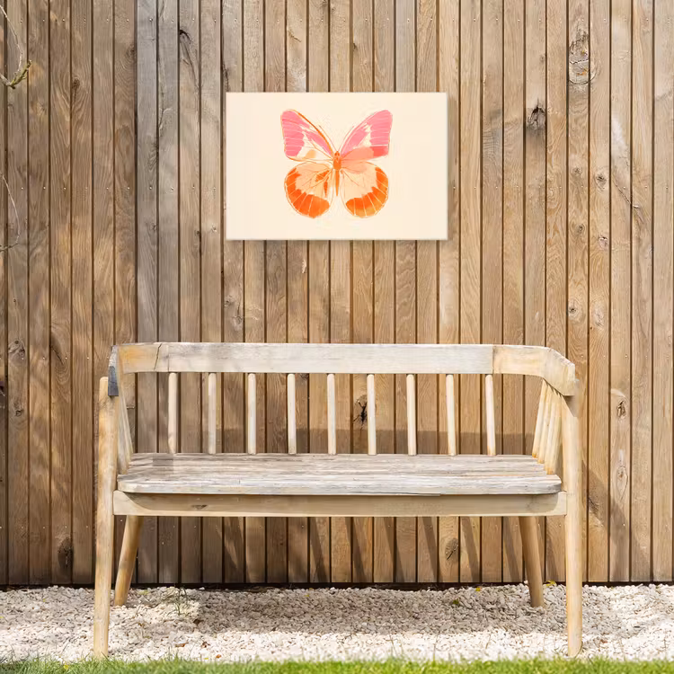 Buiten canvas - Oranje - Vlinder - Minimalistisch — 3