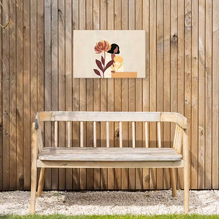 Buiten canvas - Vrouw - Minimalistisch - Bloem — 3