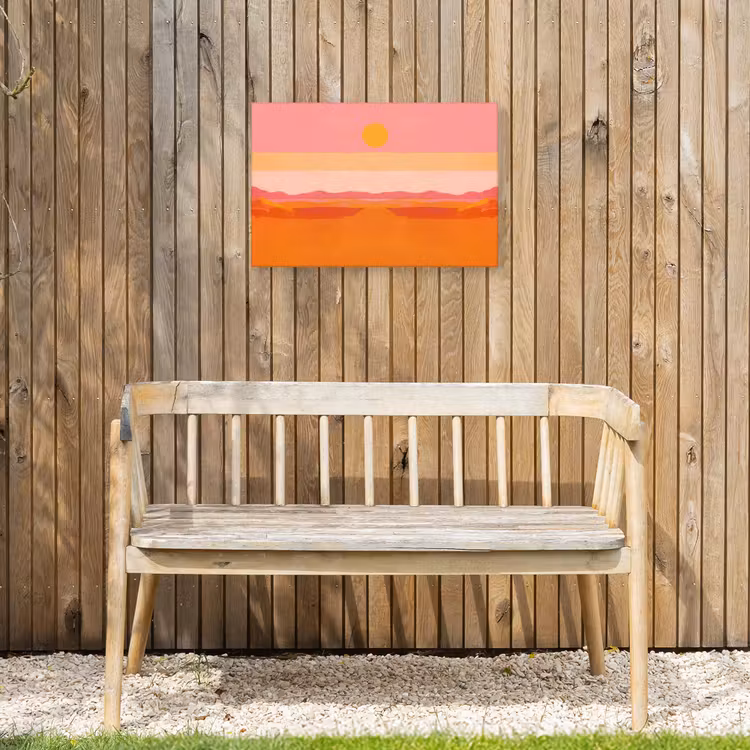 Buiten canvas - Zon - Abstract - Landschap - Oranje — 3