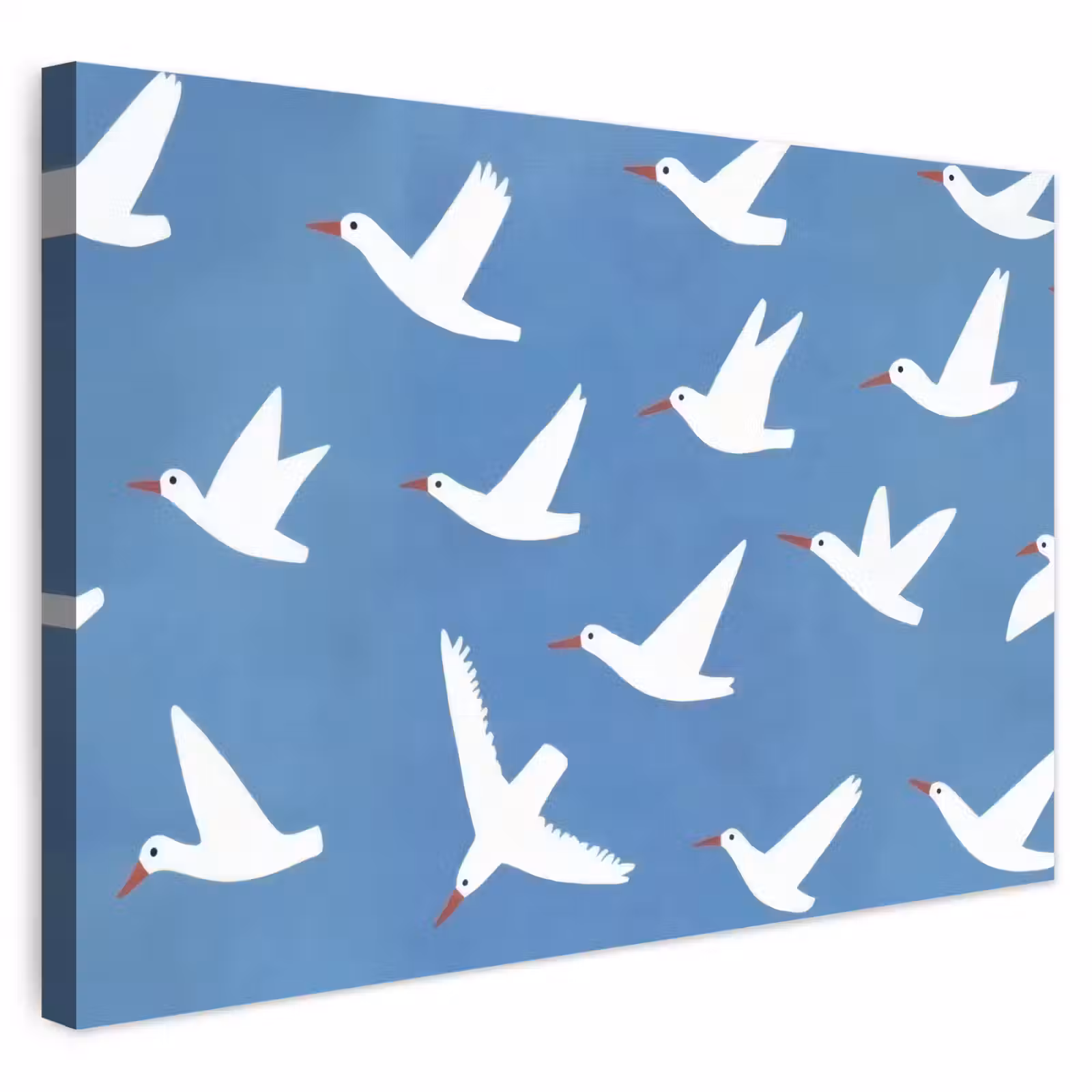 Buiten canvas - Vogels - Wit - Patroon — 1