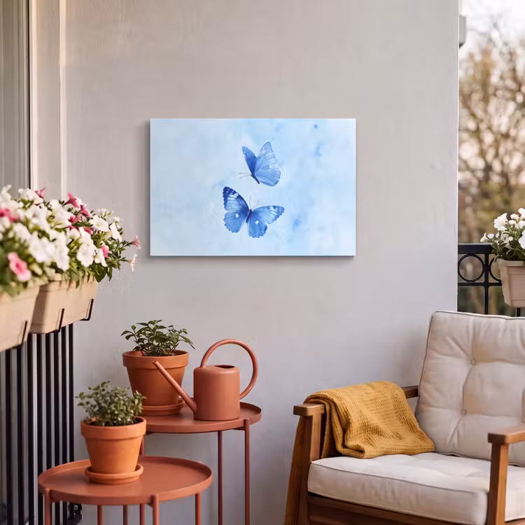 Buiten canvas - Vlinders - Sierlijk - Blauw — 4