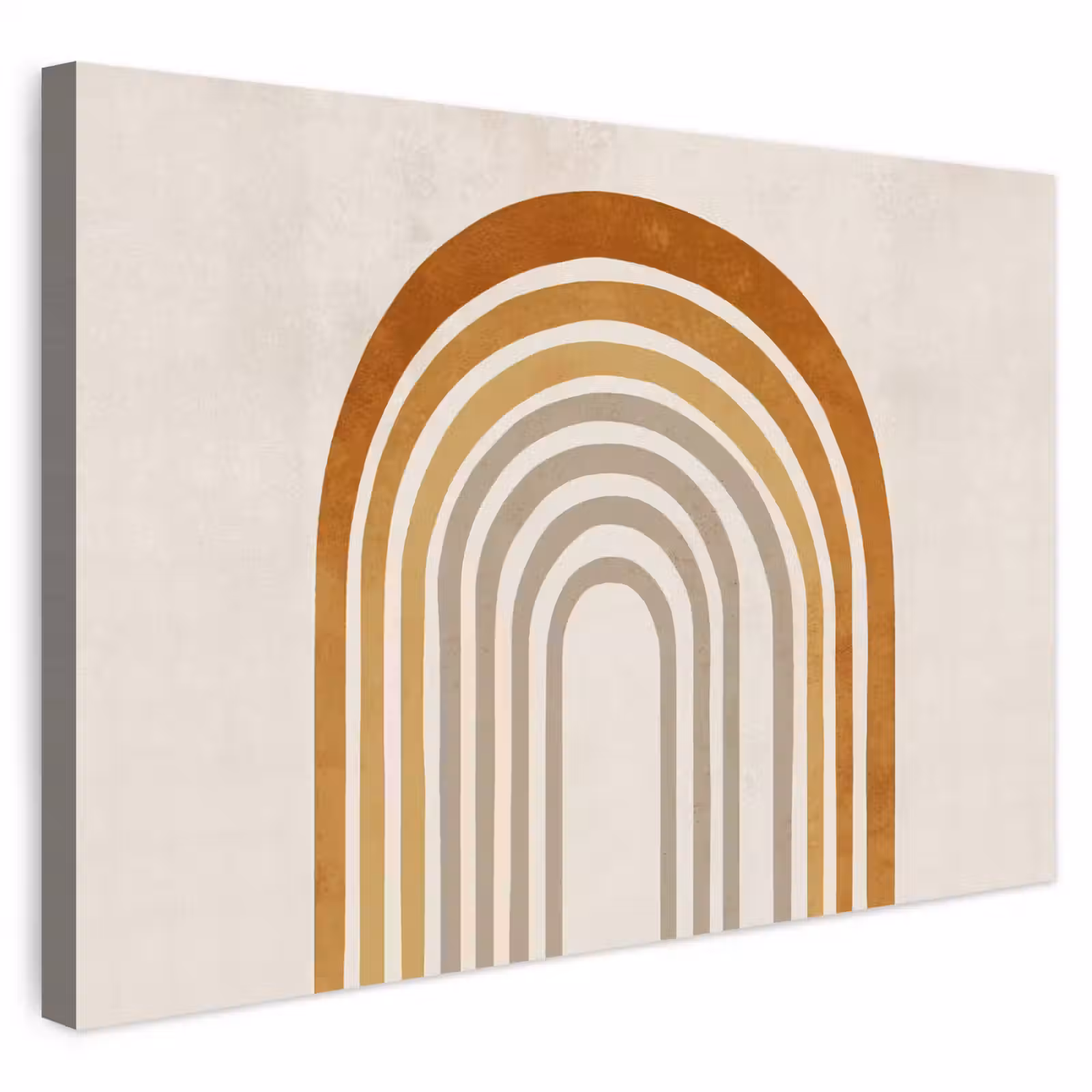 Buiten canvas - Minimalistisch - Boog - Lijnen - Beige — 1