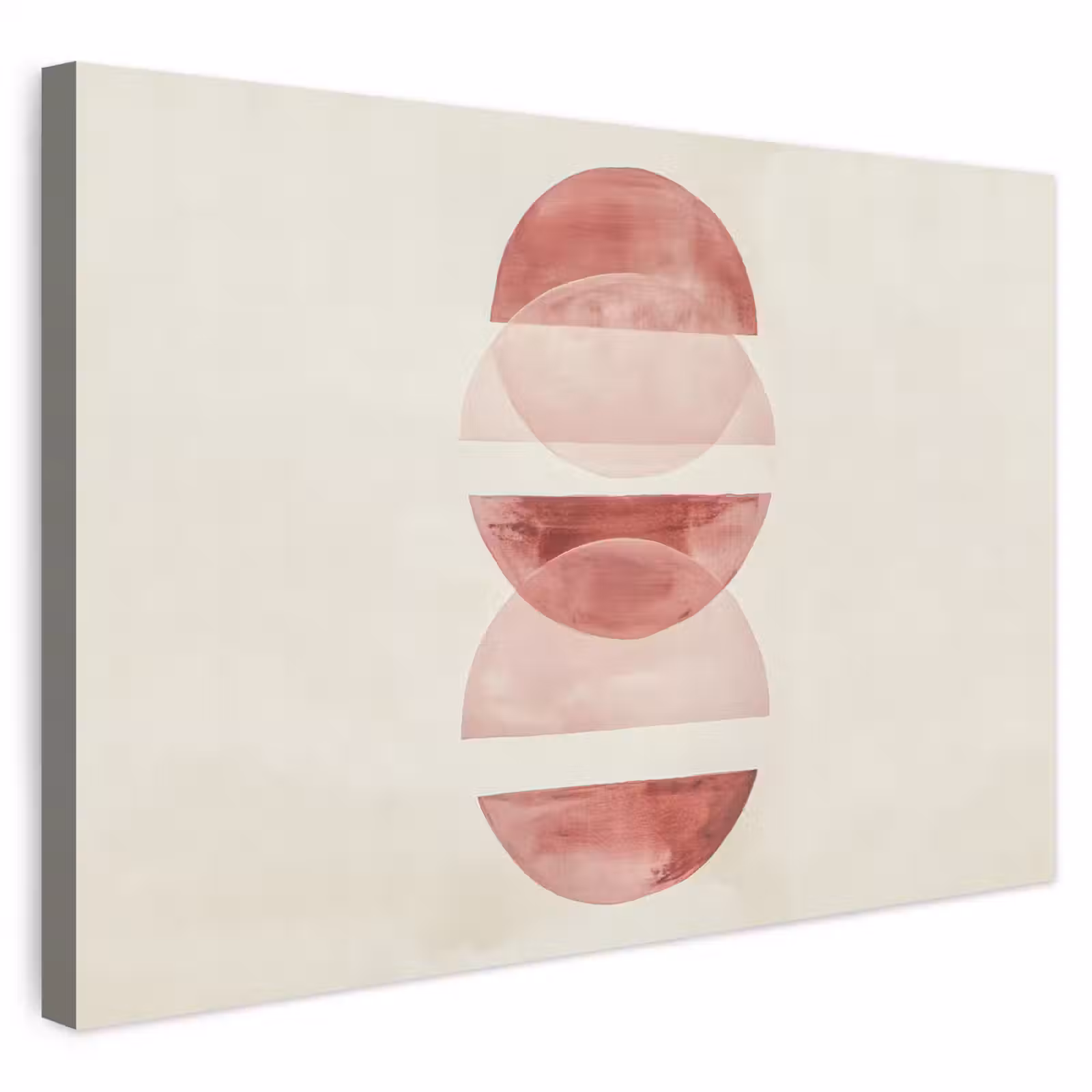 Buiten canvas - Minimalistisch - Cirkels - Roze — 1