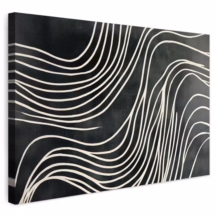 Buiten canvas - Lijnen - Patroon - Abstract - Wit — 1