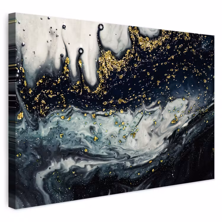 Buiten canvas - Marmer - Abstract - Goud - Luxe — 1