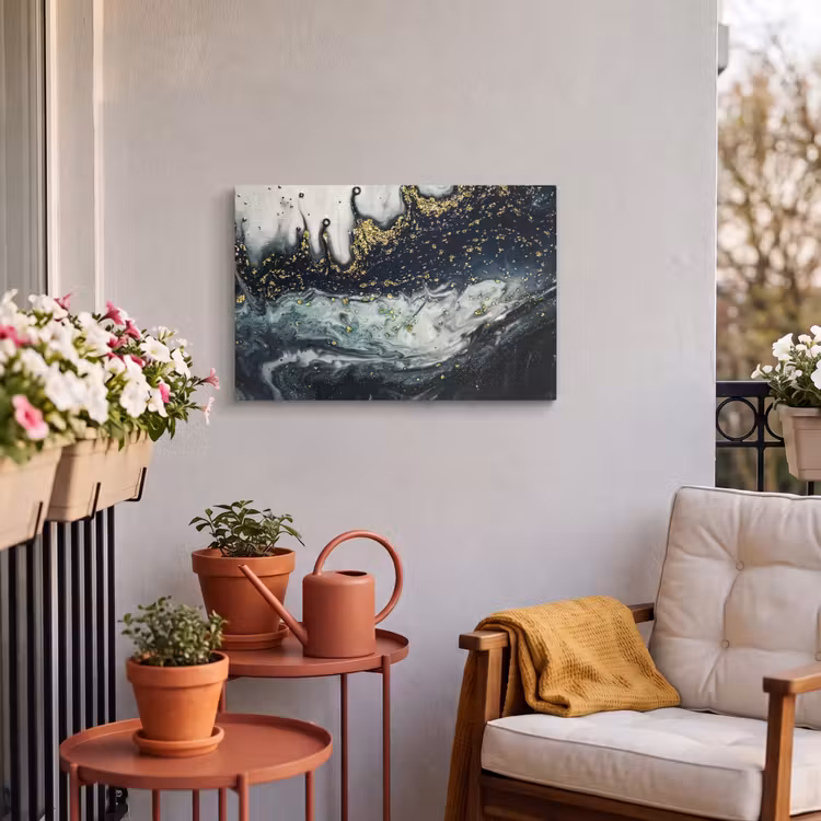 Buiten canvas - Marmer - Abstract - Goud - Luxe — 4