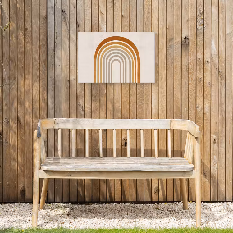 Buiten canvas - Minimalistisch - Boog - Lijnen - Beige — 3
