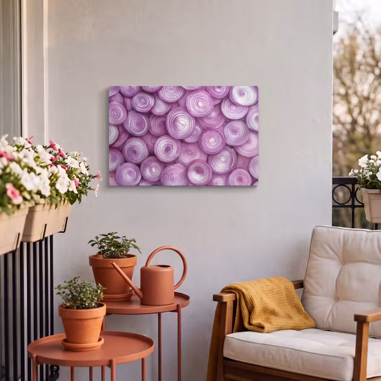 Buiten canvas - Paars - Uien - Close up — 4