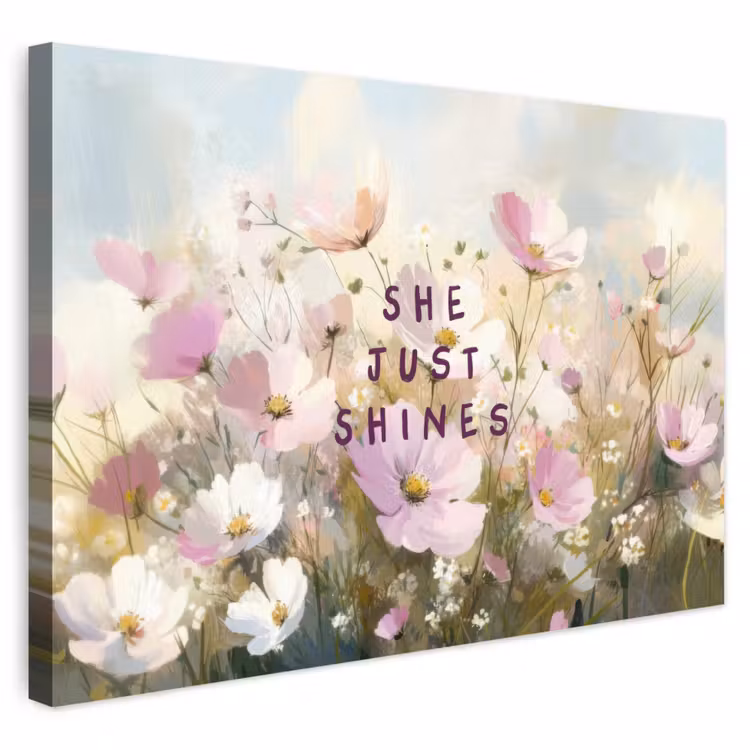 Buiten canvas - Quote - Bloemen - Schilderachtig — 1