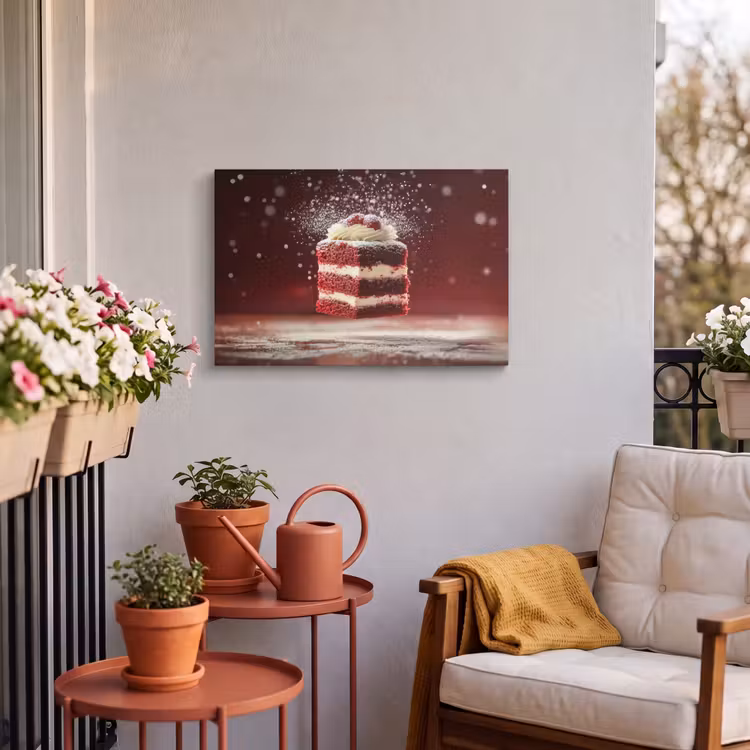 Buiten canvas - Rode - Velvet - Taart - Eten — 3
