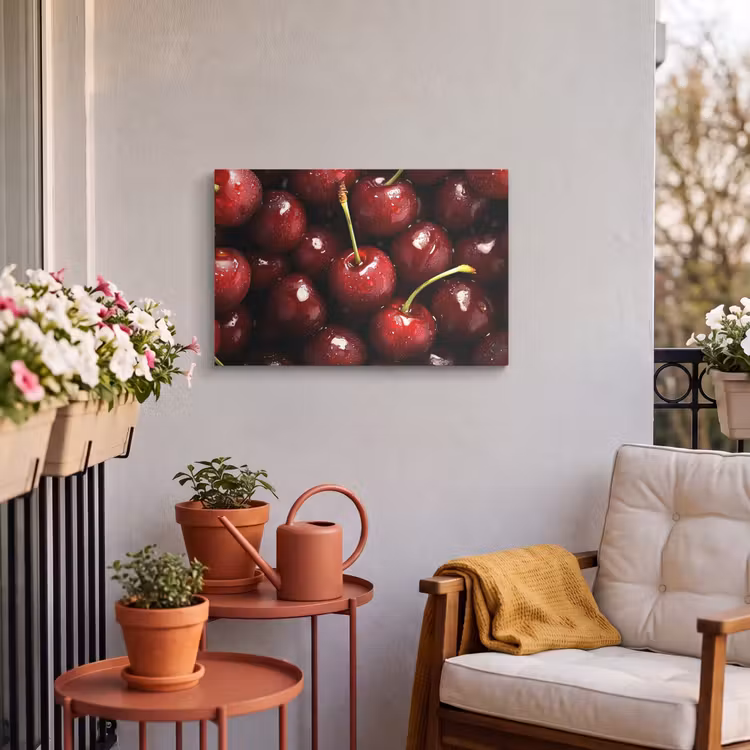 Buiten canvas - Rood - Fruit - Kersen — 4
