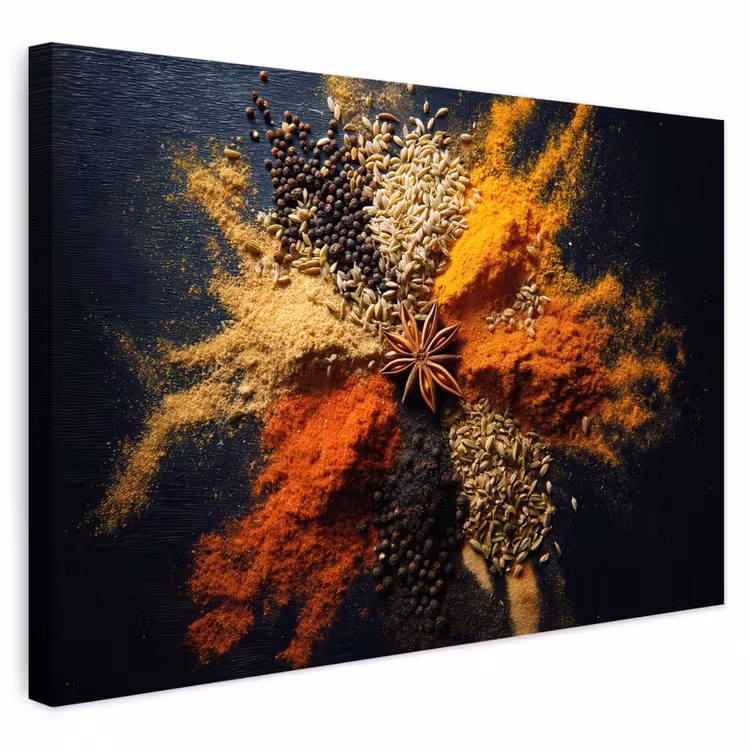 Buiten canvas - Specerijen - Explosie - Oranje — 1