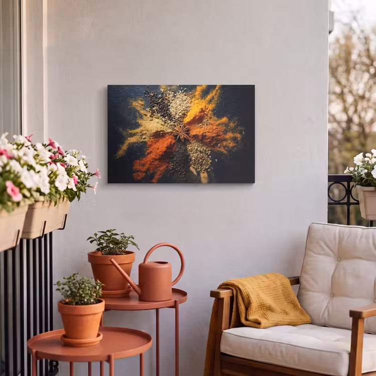 Buiten canvas - Specerijen - Explosie - Oranje — 4