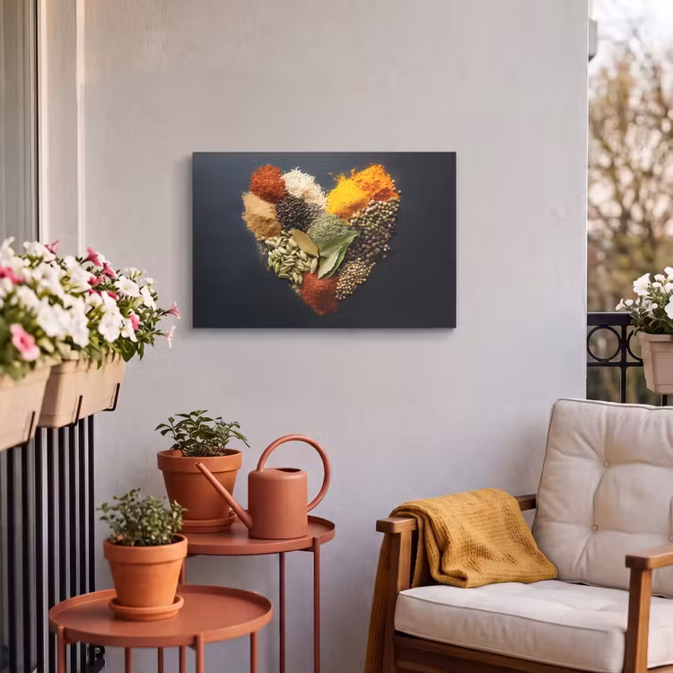 Buiten canvas - Specerijen - Mix - Hartvorm - Zwart — 4